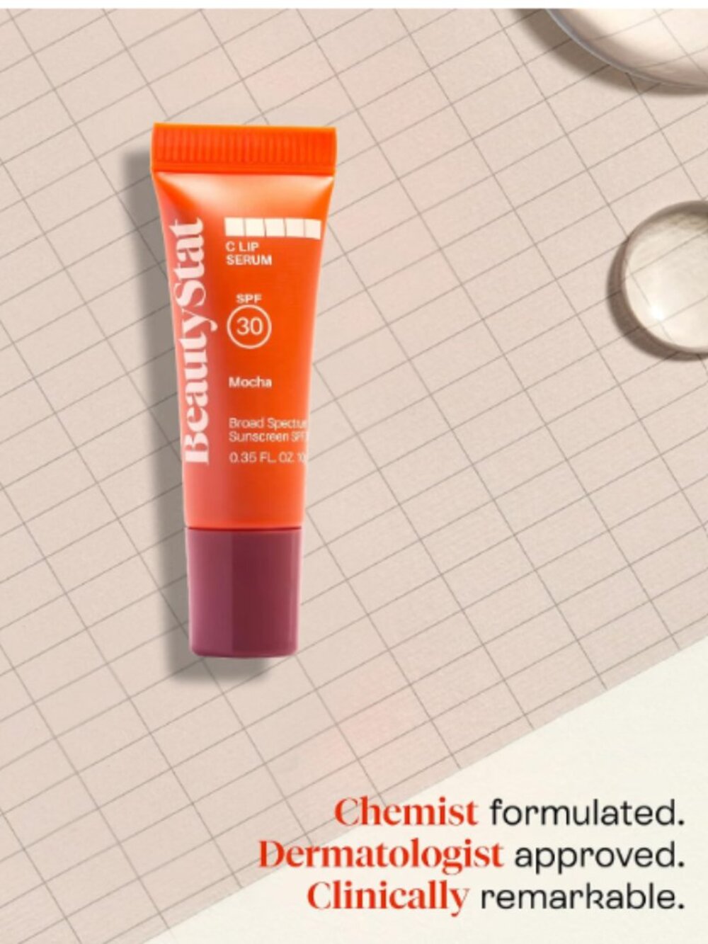 BeautyStat C Lip Serum Mineral SPF 30 in Shade Mocha, New in Box, 10g